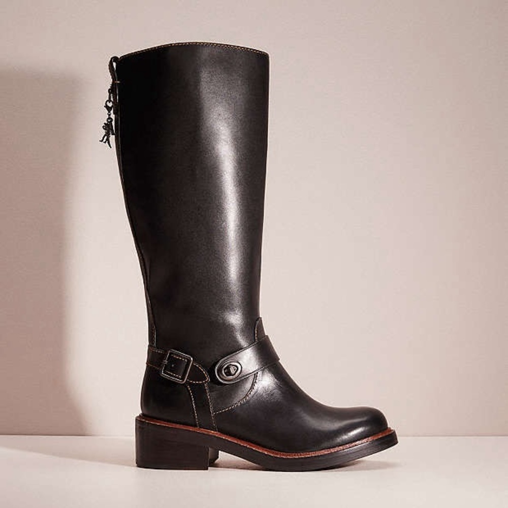 SOLD*** NEW Coach Black Leather Restored Sutton Boot